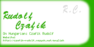 rudolf czafik business card